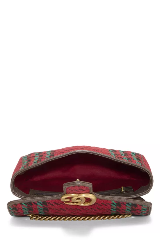 Red & Multicolored Tweed GG Marmont Shoulder Bag Small, , large image number 5