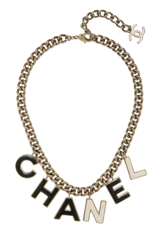 Gold & Multicolored Logo Necklace, , large image number 0