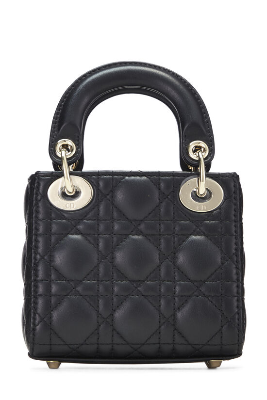 Black Cannage Lambskin Lady Dior Micro, , large image number 4