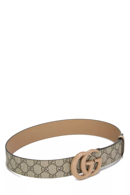 Beige GG Supreme Marmont Belt 75, , large image number 1
