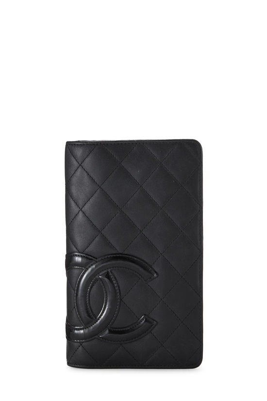 Black Quilted Calfskin Cambon Wallet, , large image number 0