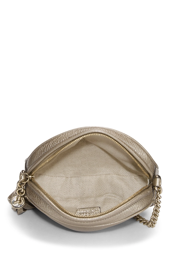 Metallic Gold Leather Soho Round Chain Crossbody Mini, , large image number 5