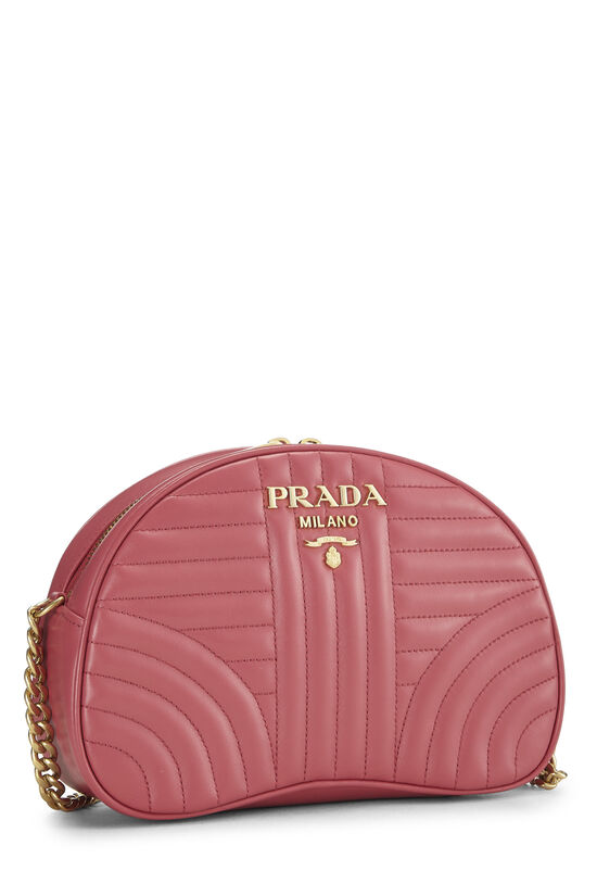 Pink Calfskin Diagramme Crossbody Bag , , large image number 1