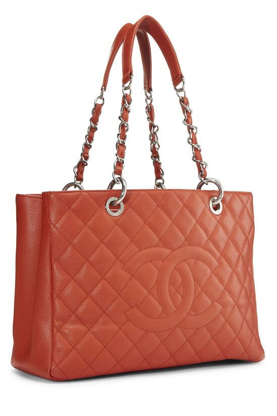 Orange Quilted Caviar Grand Shopping Tote (GST), , large image number 1