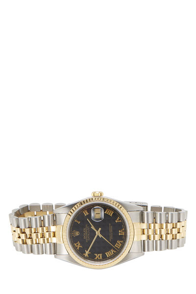 Stainless Steel & 18K Yellow Gold Pyramid Datejust 16233 36mm, , large
