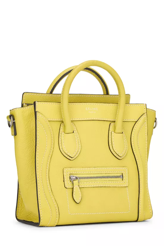 Yellow Drummed Calfskin Luggage Nano, , large image number 1