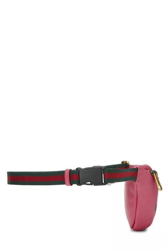 Pink Leather Logo Print Belt Bag Small, , large image number 2