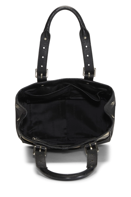 Black Nylon Check Handbag Small, , large image number 5