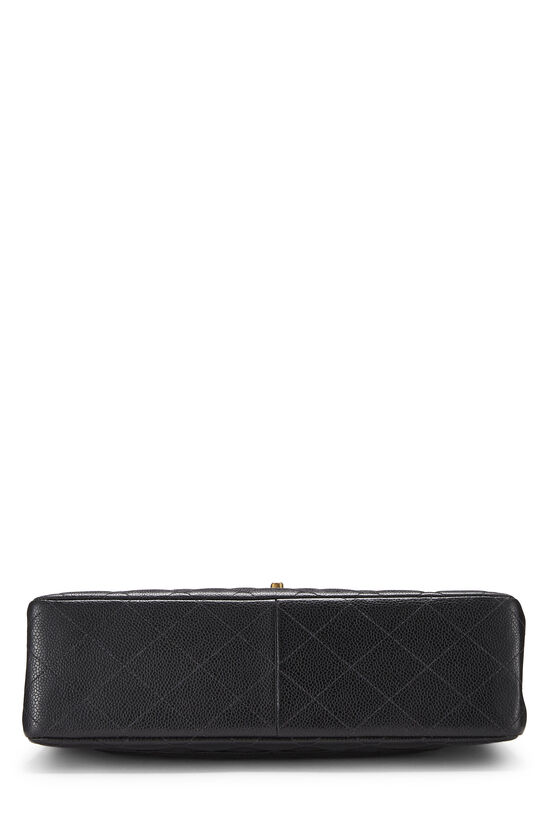 Black Quilted Caviar Half Flap Jumbo, , large image number 4