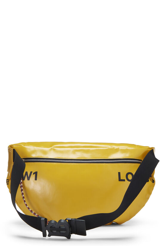 Yellow Coated Canvas Graphic Sonny Bum Bag , , large image number 5