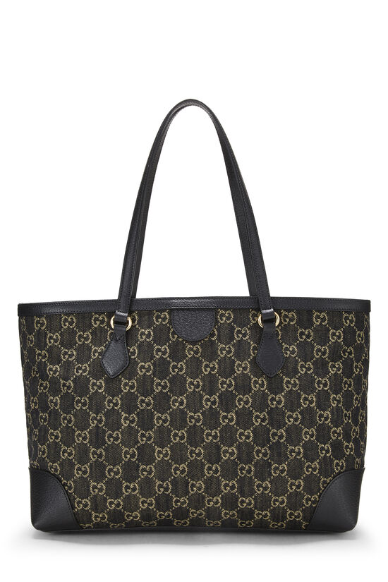 Black Denim GG Ophidia Tote Medium, , large image number 3