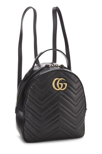 Gucci Black Leather GG Marmont Backpack — photo 2