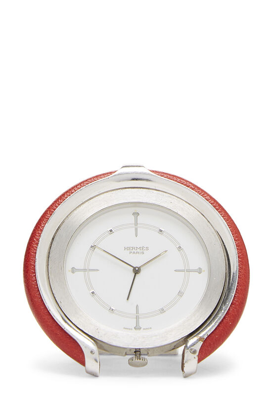 Red & Silver Travel Clock, , large image number 0