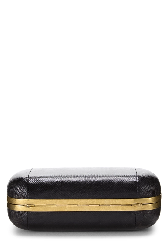 Black Leather Skull Box Clutch, , large image number 4