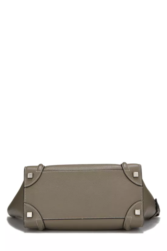 Grey Drummed Calfskin Luggage Micro, , large image number 4