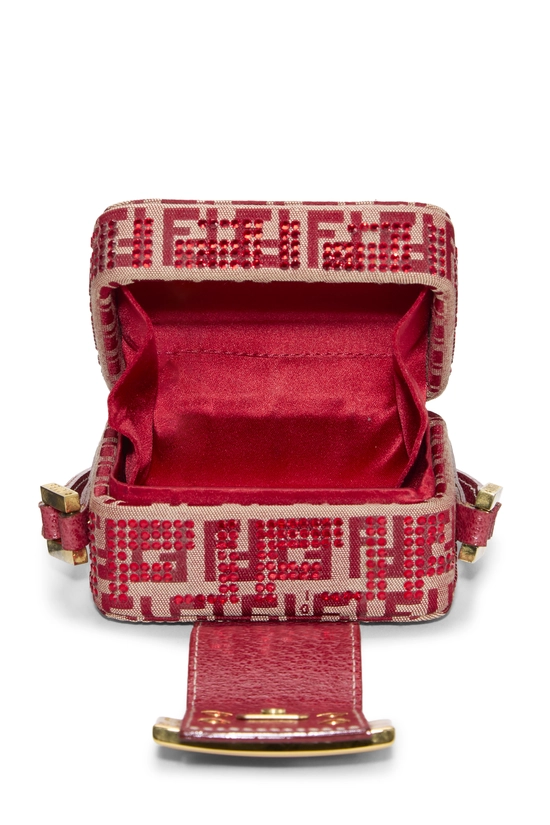 Red Crystal Embellished Cube Crossbody, , large image number 5