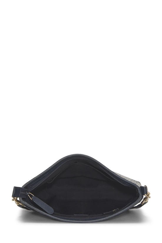 Navy GG Canvas Zip Flat Messenger, , large image number 5