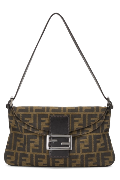 Fendi Brown Zucca Canvas Shoulder Bag