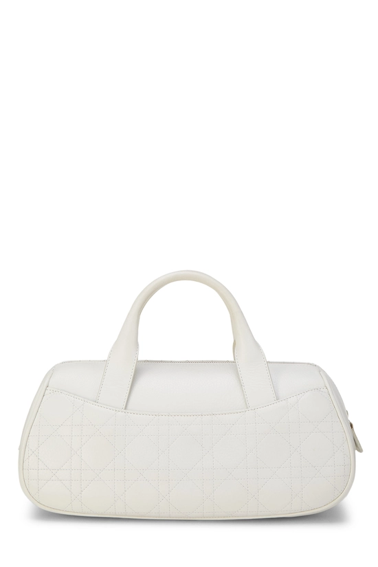 White Calfskin D Buckle Bowling Bag, , large image number 3