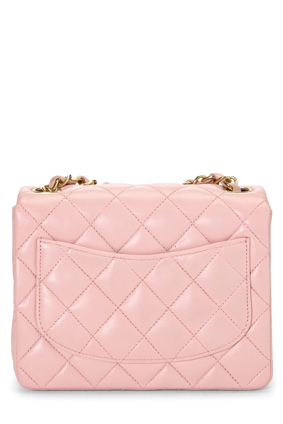 Pink Quilted Lambskin Half Flap Mini, , large image number 3