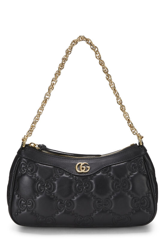 Black Leather 'GG' Marmont Matelass&eacute; Shoulder Bag, , large image number 0