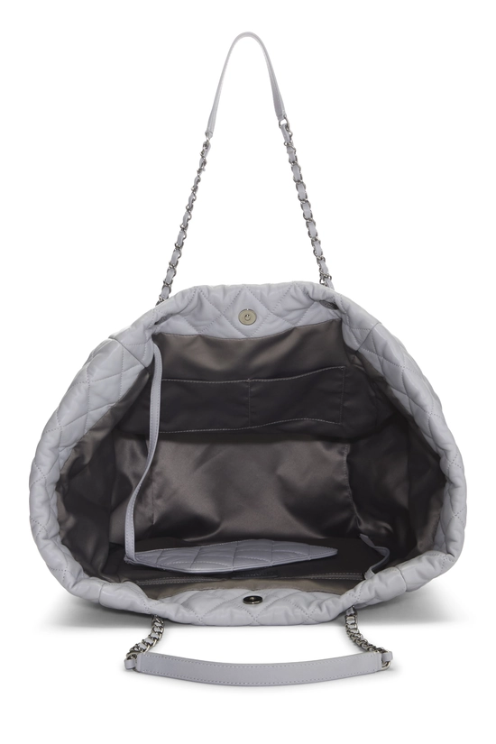 Grey Quilted Lambskin Shopping Tote Large, , large image number 5