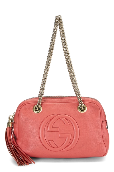 Gucci Pink Leather Soho Chain Shoulder Bag