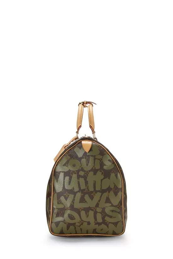 Stephen Sprouse x Louis Vuitton Green Monogram Graffiti Keepall 50, , large image number 2