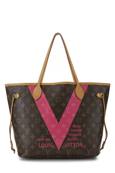 Pink Monogram V Neverfull MM