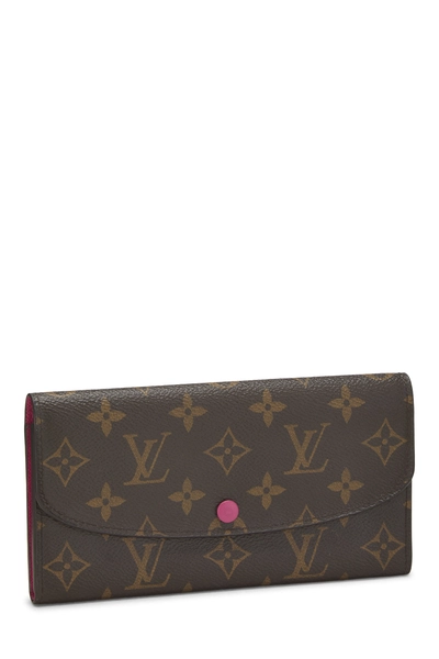 Pink Monogram Canvas Emilie Wallet, , large