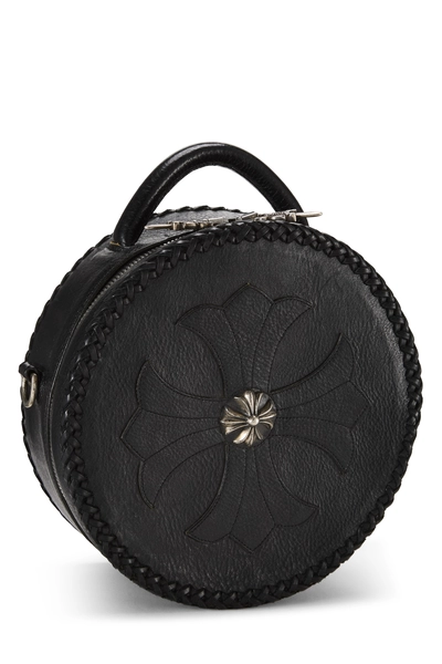 Black Leather Blue Moon Baby Shoulder Bag, , large