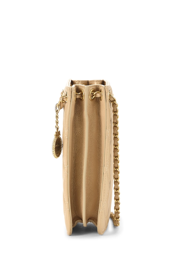 Beige Lambskin Leather Smartphone Holder, , large image number 2