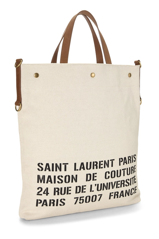 Beige Canvas L'Universite Tote, , large image number 1