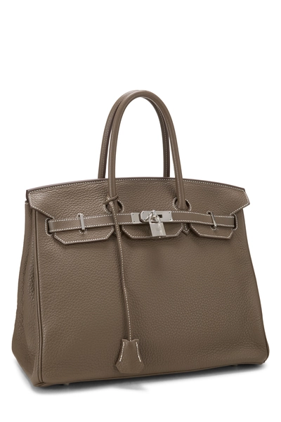 Etoupe Grey Clemence Birkin 35, , large