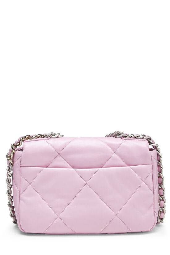 Chanel 19 O Case Pouch Quilted Lambskin Small Pink 149902380