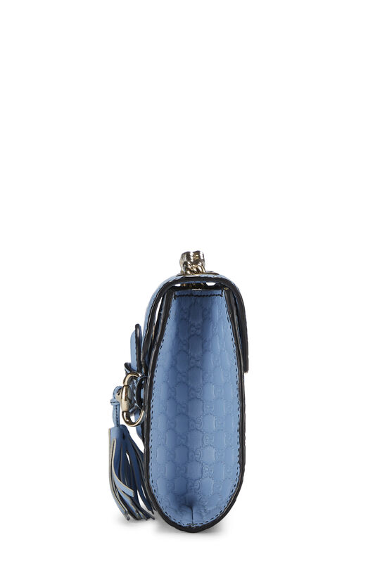 Blue Microguccissima Leather Emily Chain Crossbody Bag, , large image number 4