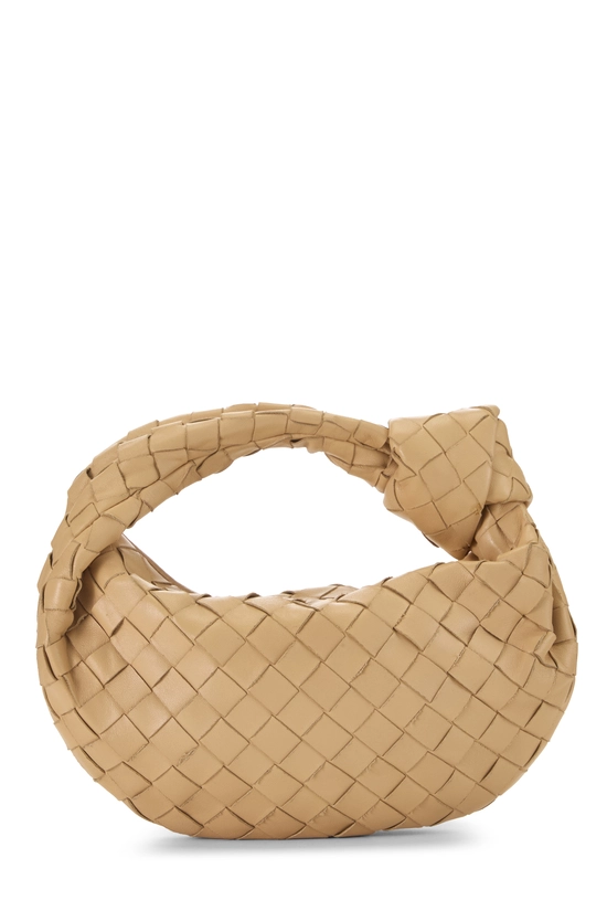 Beige Intrecciato Leather Jodie Mini, , large image number 3