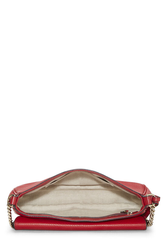 Red Grained Leather Soho Chain Crossbody, , large image number 5