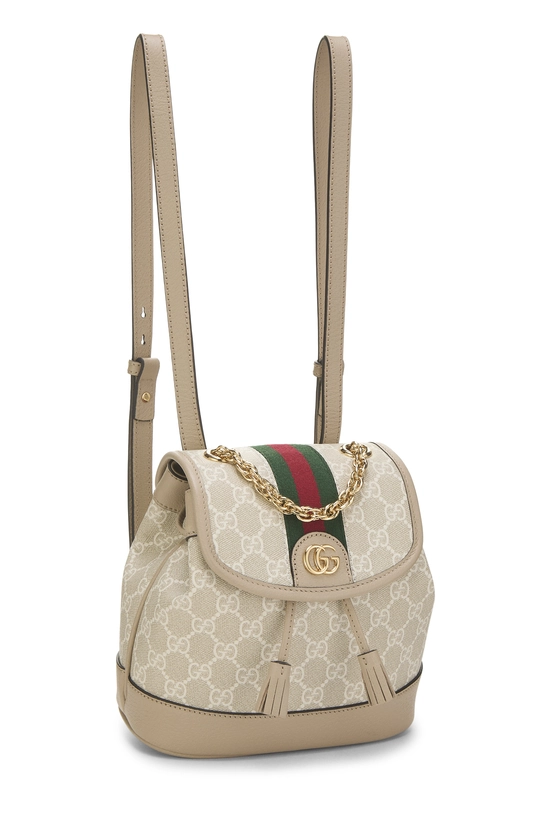 Pre-Owned Beige GG Supreme Canvas Ophidia Backpack Small  display picture 3