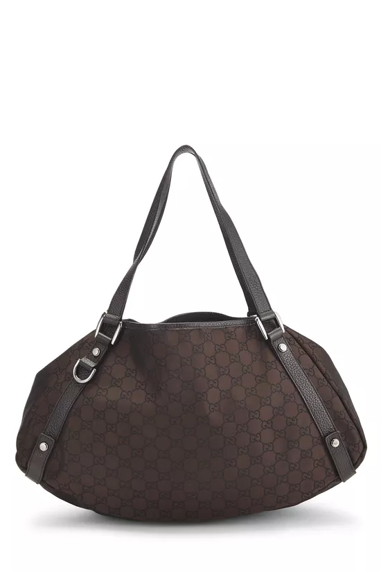 Brown GG Nylon Abbey Tote Large, , large image number 0
