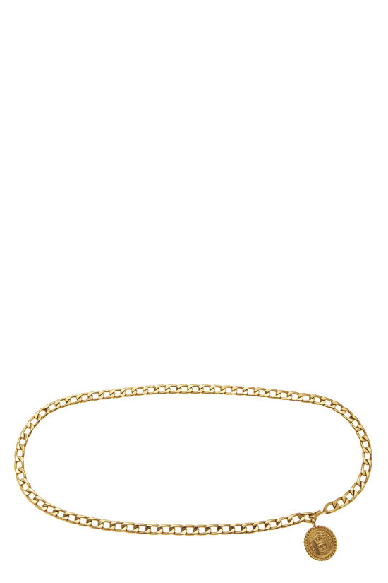 Gold Medallion Chain Belt, , large image number 0