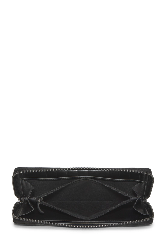 Black Embossed Guccissima Zip Around Organizer Wallet, , large image number 3