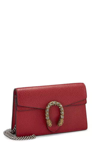 Red Leather Dionysus Super Mini, , large
