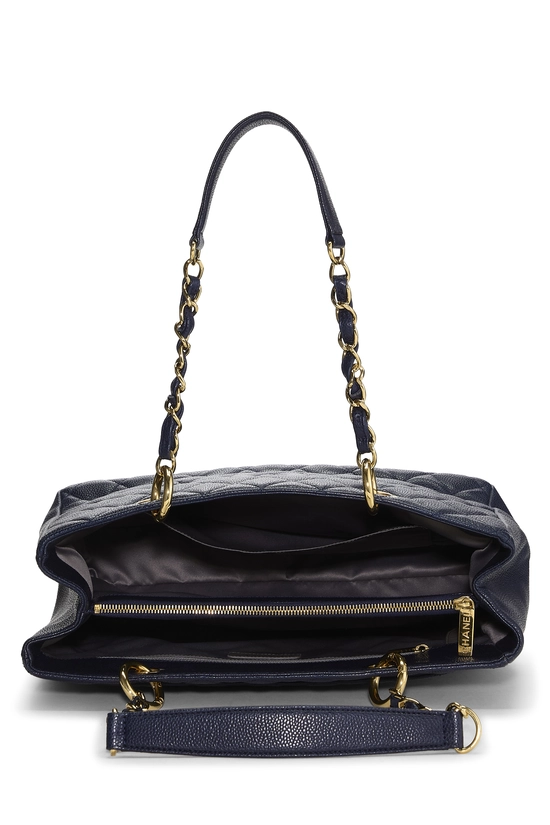Navy Quilted Caviar Grand Shopping Tote (GST), , large image number 5