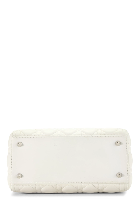 White Cannage Quilted Lambskin Lady Dior Medium, , large image number 4