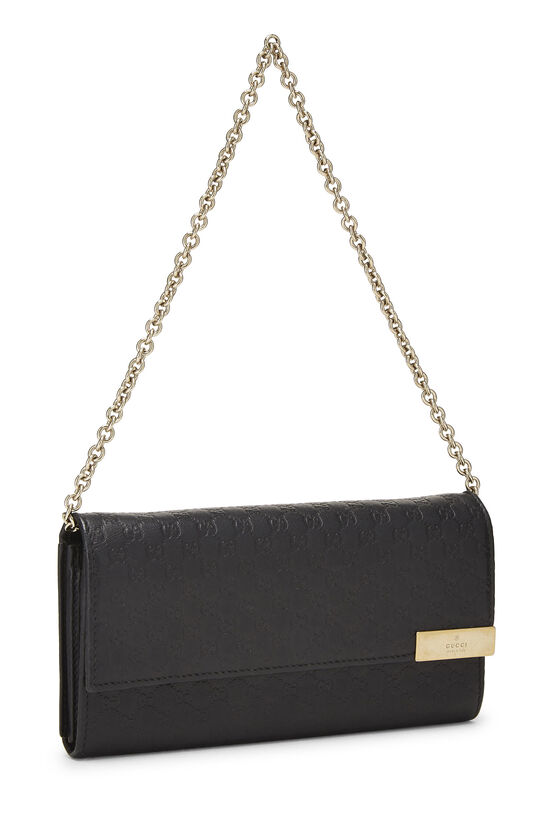 Black Guccissima Leather Wallet On Chain (WOC), , large image number 1