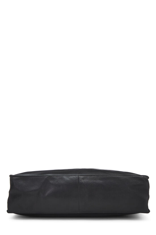 Black Lambskin Flat Chain Handle Tote, , large image number 4