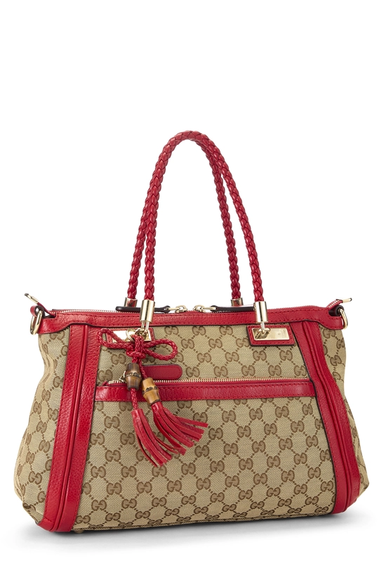 Red Original GG Canvas Bella Zip Tote, , large image number 1