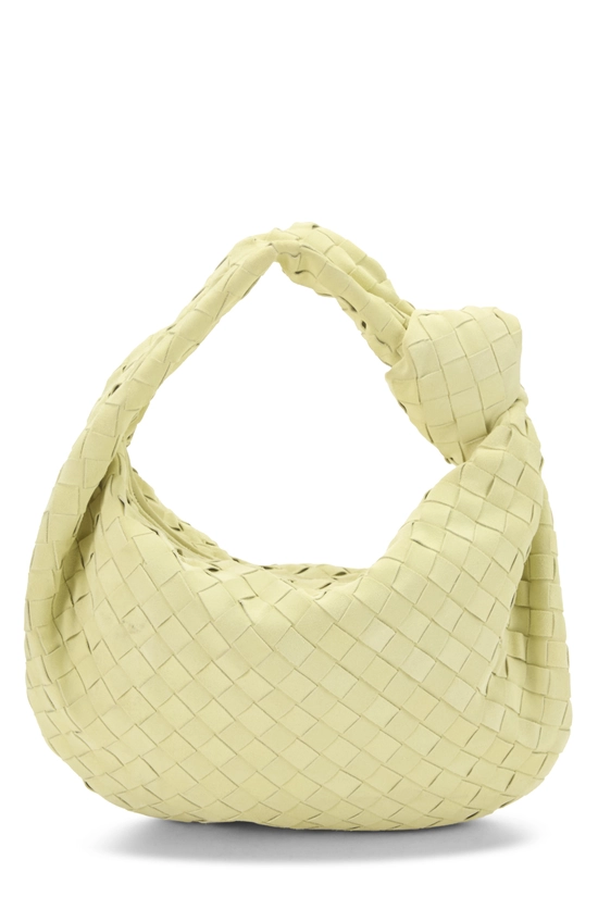 Yellow Intrecciato Suede Teen Jodie, , large image number 3