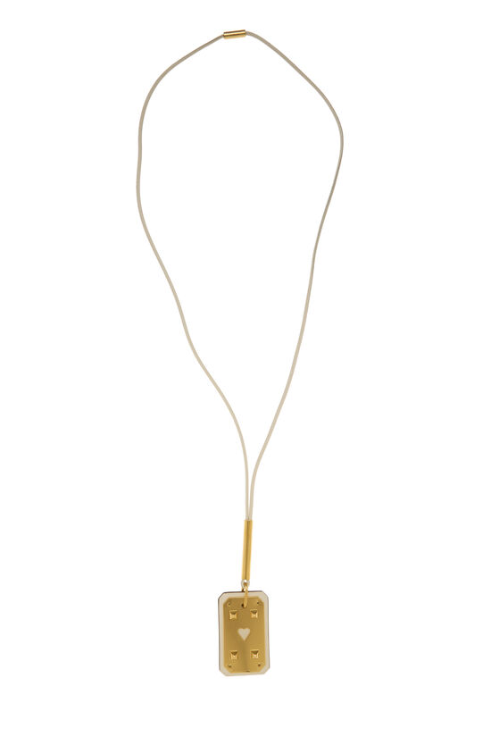 White & Gold As de Coeur Necklace GM, , large image number 0
